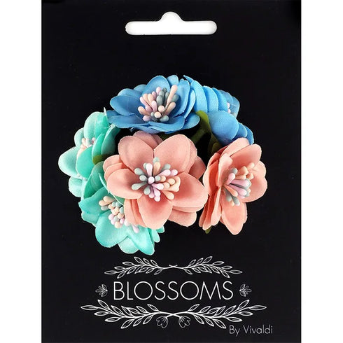 35mm Fabric Flowers with Stamens